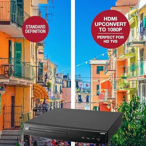 GPX DH300B 1080p Upconversion DVD Player with HDMI, Black | Supports Dolby Digital & Progressive Scan thumbnail 7