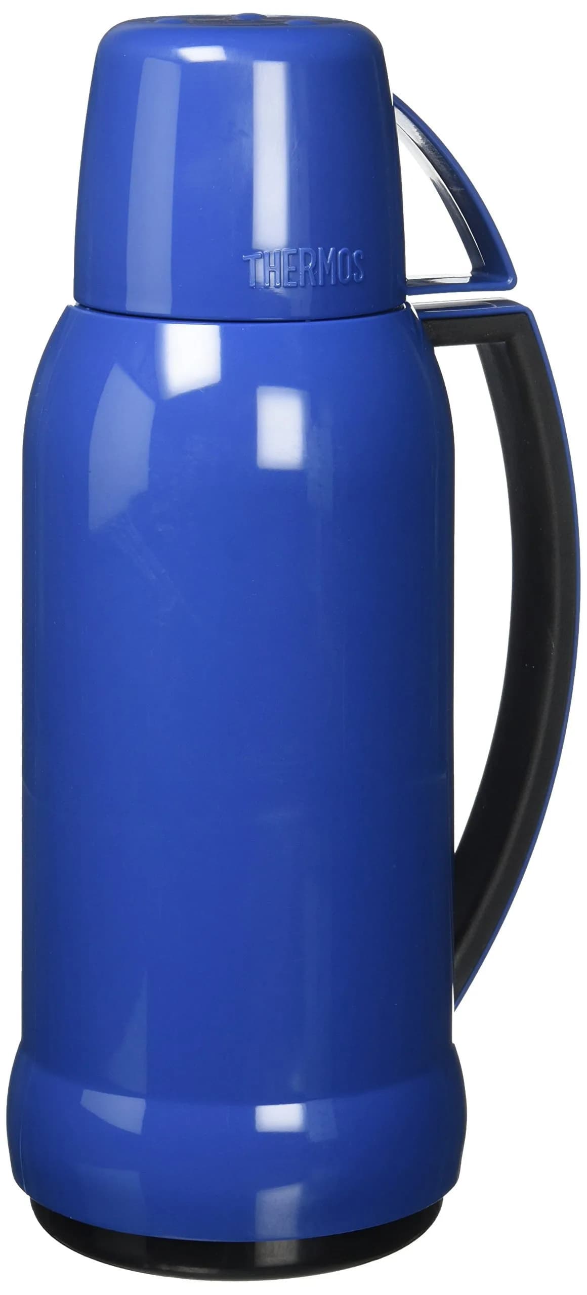 Thermos Arc Series Beverage Bottle 1L (35 Oz) | Glass Vacuum Insulated for Hot & Cold Drinks — Dark Blue