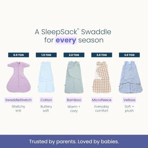 HALO SleepSack Swaddle | Cotton | 1.5 TOG | 68-75°F | 6-12 lbs |Cream | Safe Baby Sleep thumbnail 9