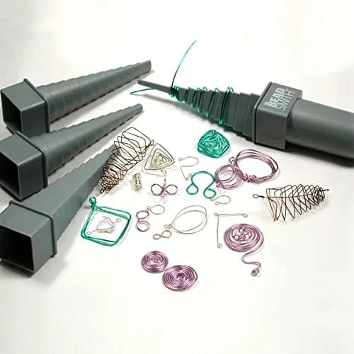 The Beadsmith Mandrel 4X Wire Wrapping Set with Interchangeable Handle | 4 Shapes, 48 Sizes, Jewelry Forming Tool thumbnail 5