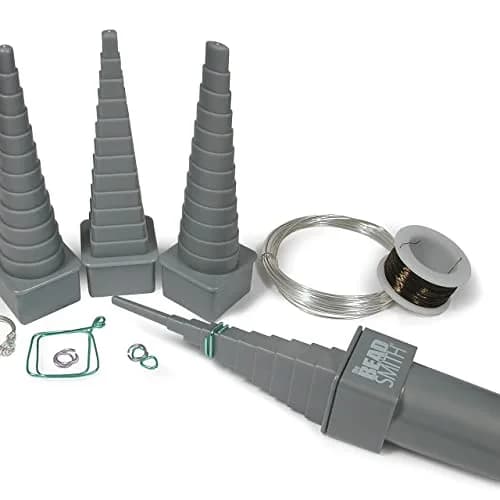 The Beadsmith Mandrel 4X Wire Wrapping Set with Interchangeable Handle | 4 Shapes, 48 Sizes, Jewelry Forming Tool thumbnail 6