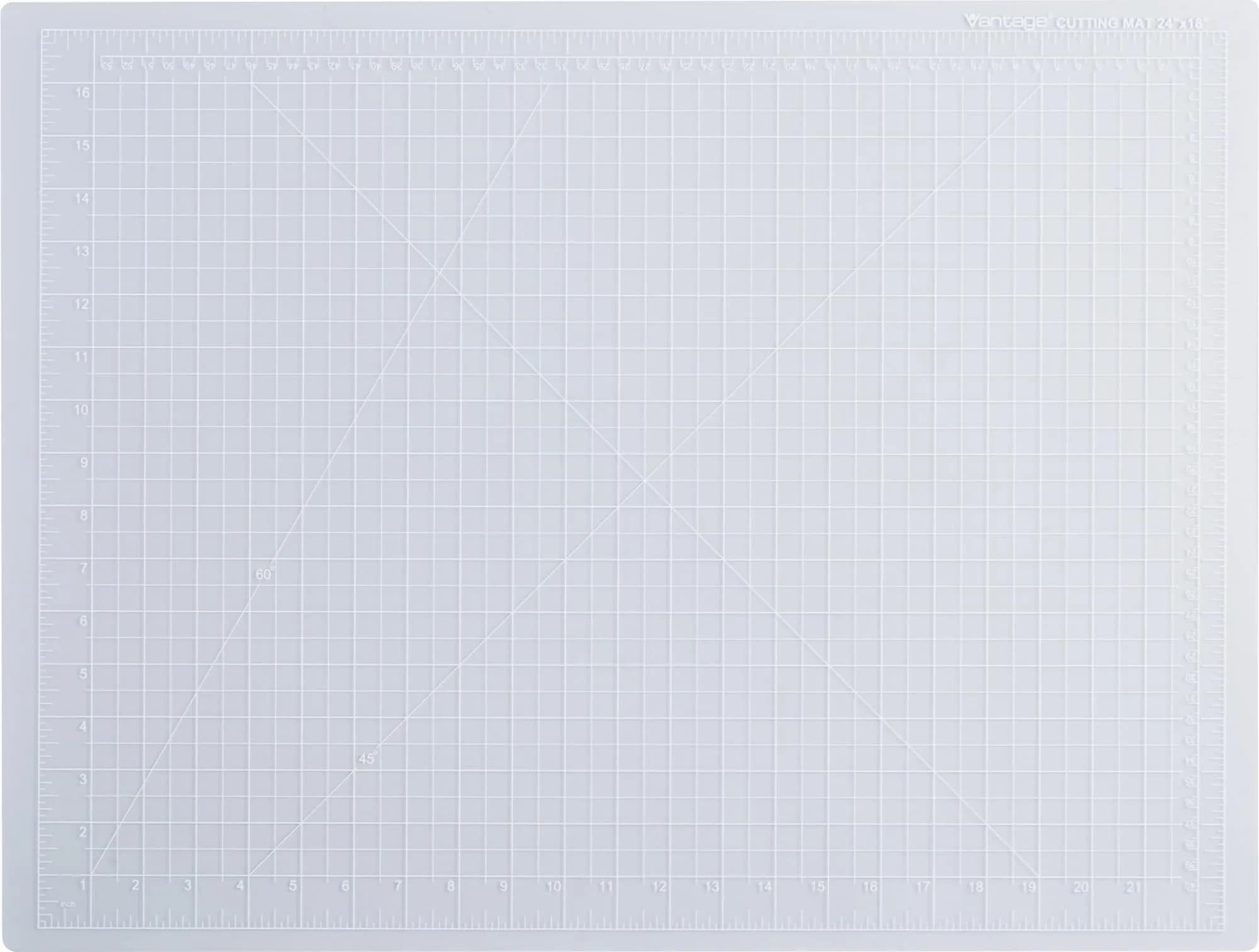 Dahle Vantage 10682 See-Through Self-Healing Cutting Mat, 18"x24" | 5-Layer PVC for Crafts & Sewing