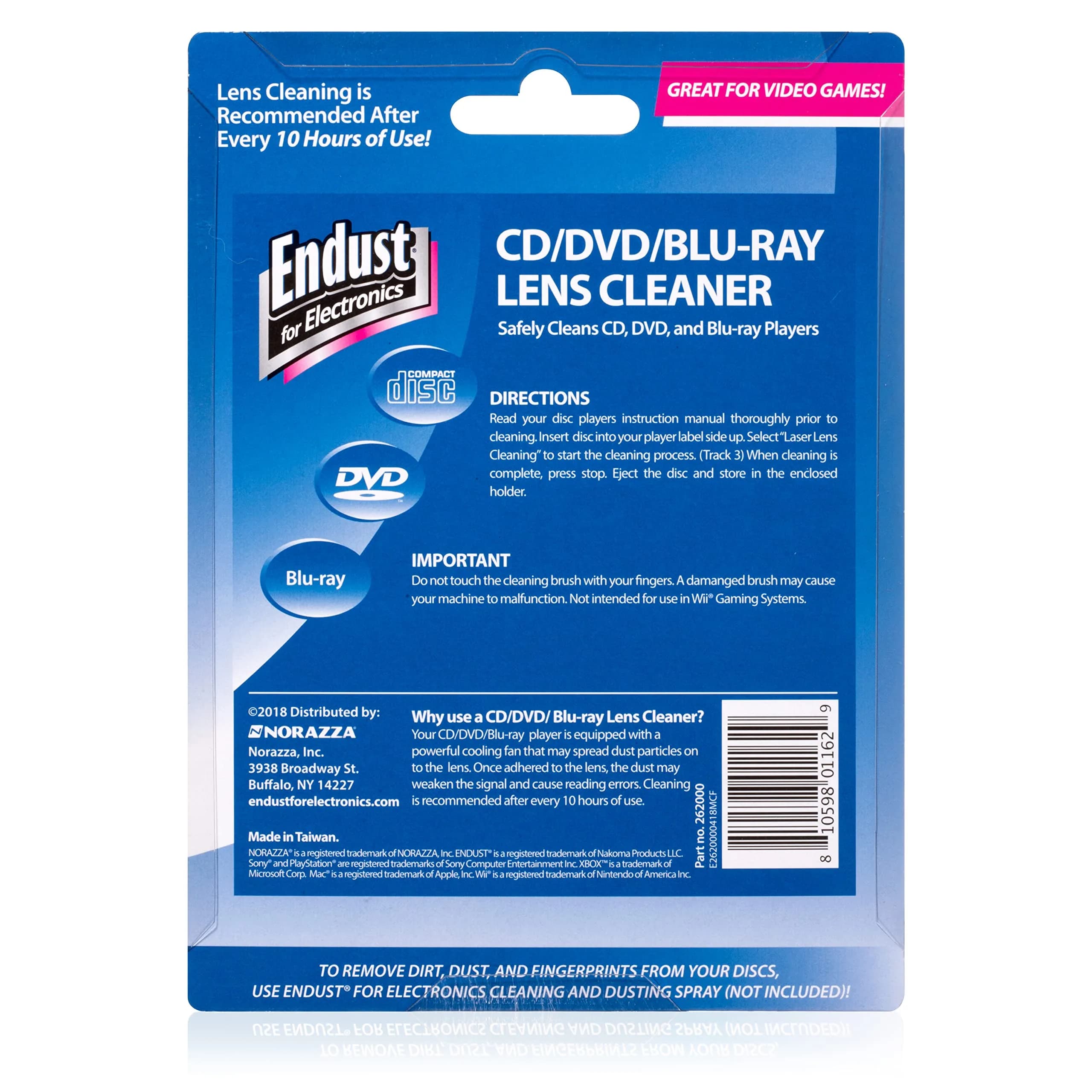 Endust for Electronics CD/DVD/Blu-Ray Lens Cleaner 1 Cleaner | Cleans Laser Lens Removing Dust and Debris - view 2