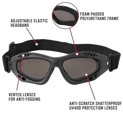 Rothco Army Digital Camo Ventec Tactical Goggle | Lightweight, UV Protection & Durable Shatterproof Lenses thumbnail 3