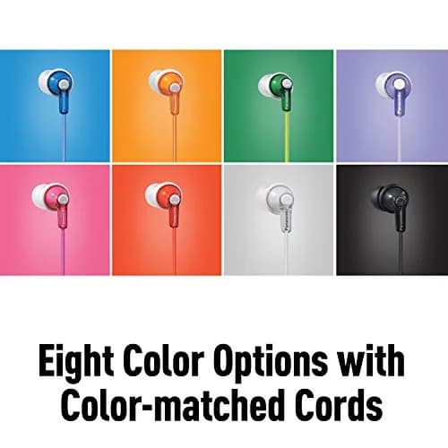 Panasonic ErgoFit In-Ear Earbud Headphones RP-HJE120-V (Purple) Dynamic Crystal Clear Sound, Ergonomic Comfort-Fit thumbnail 3