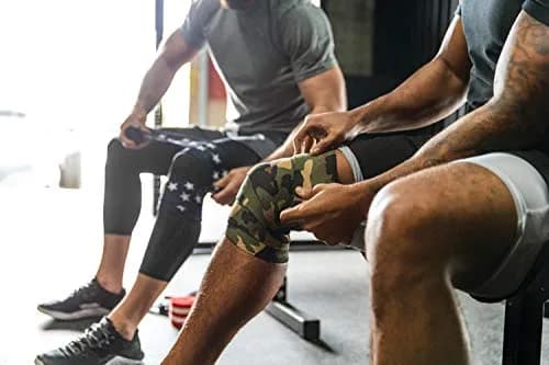 Harbinger Red Line 78-Inch Knee Wraps for Weightlifting (Pair), Camo | Support & Stability for Heavy Lifting thumbnail 3