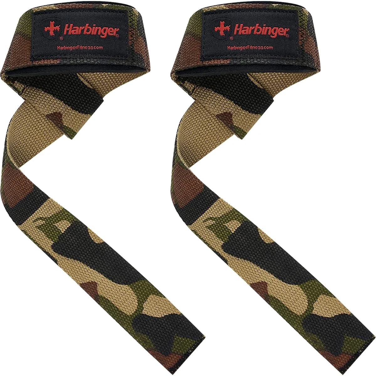 Harbinger Padded Cotton Lifting Straps with NeoTek Cushioned Wrist (Pair, Merlot) | Secure Grip for Heavy Lifts - main product image