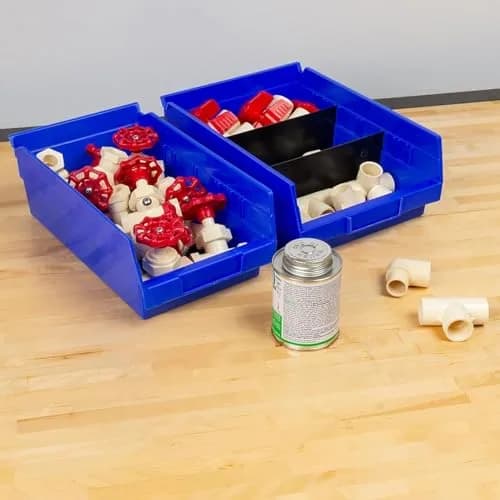 Akro-Mils Blue Plastic Shelf Bins 3785 ml (12 x 6.5 x 4 inches) | Heavy Duty Storage for Garage, Kitchen, Closet Organization thumbnail 6