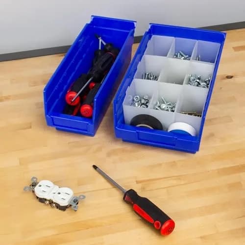 Akro-Mils Blue Plastic Shelf Bins 3785 ml (12 x 6.5 x 4 inches) | Heavy Duty Storage for Garage, Kitchen, Closet Organization thumbnail 9