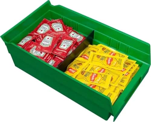 Akro-Mils Green Plastic Shelf Bins 12-Pack, 19.7 L (0.23 cu ft) | Heavy Duty Storage for Kitchens & Garages thumbnail 6