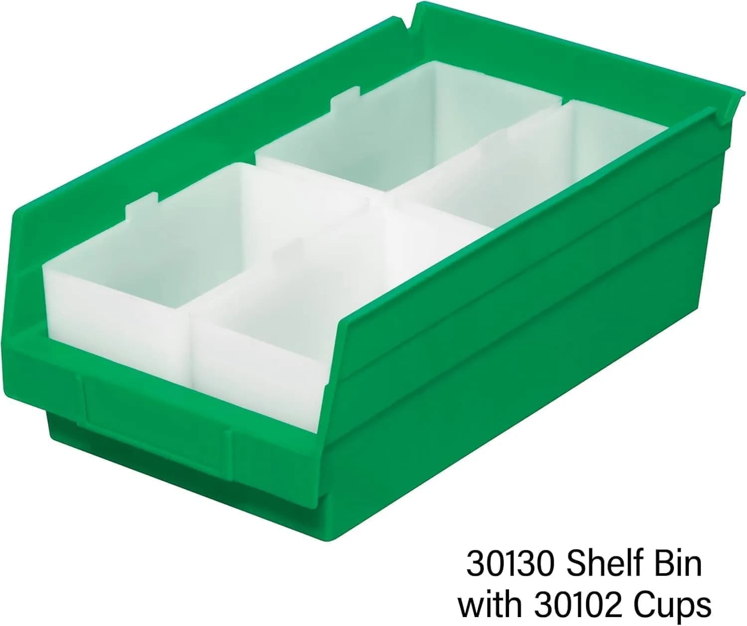 Akro-Mils Green Plastic Shelf Bins 12-Pack, 19.7 L (0.23 cu ft) | Heavy Duty Storage for Kitchens & Garages - view 8