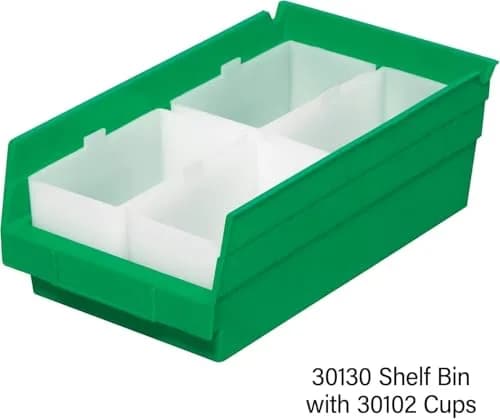 Akro-Mils Green Plastic Shelf Bins 12-Pack, 19.7 L (0.23 cu ft) | Heavy Duty Storage for Kitchens & Garages thumbnail 8