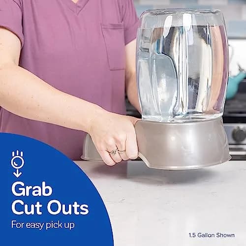 Petmate Pet Cafe Water Dispenser XS 0.95L (0.25 GAL) Pearl Ash Blue | Gravity-Fed Waterer for Cats & Dogs thumbnail 5