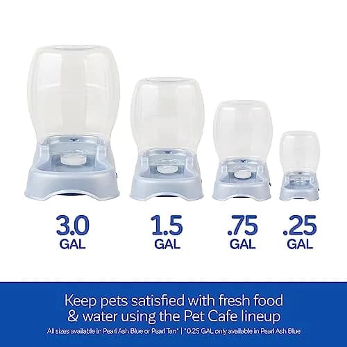 Petmate Pet Cafe Water Dispenser XS 0.95L (0.25 GAL) Pearl Ash Blue | Gravity-Fed Waterer for Cats & Dogs thumbnail 7