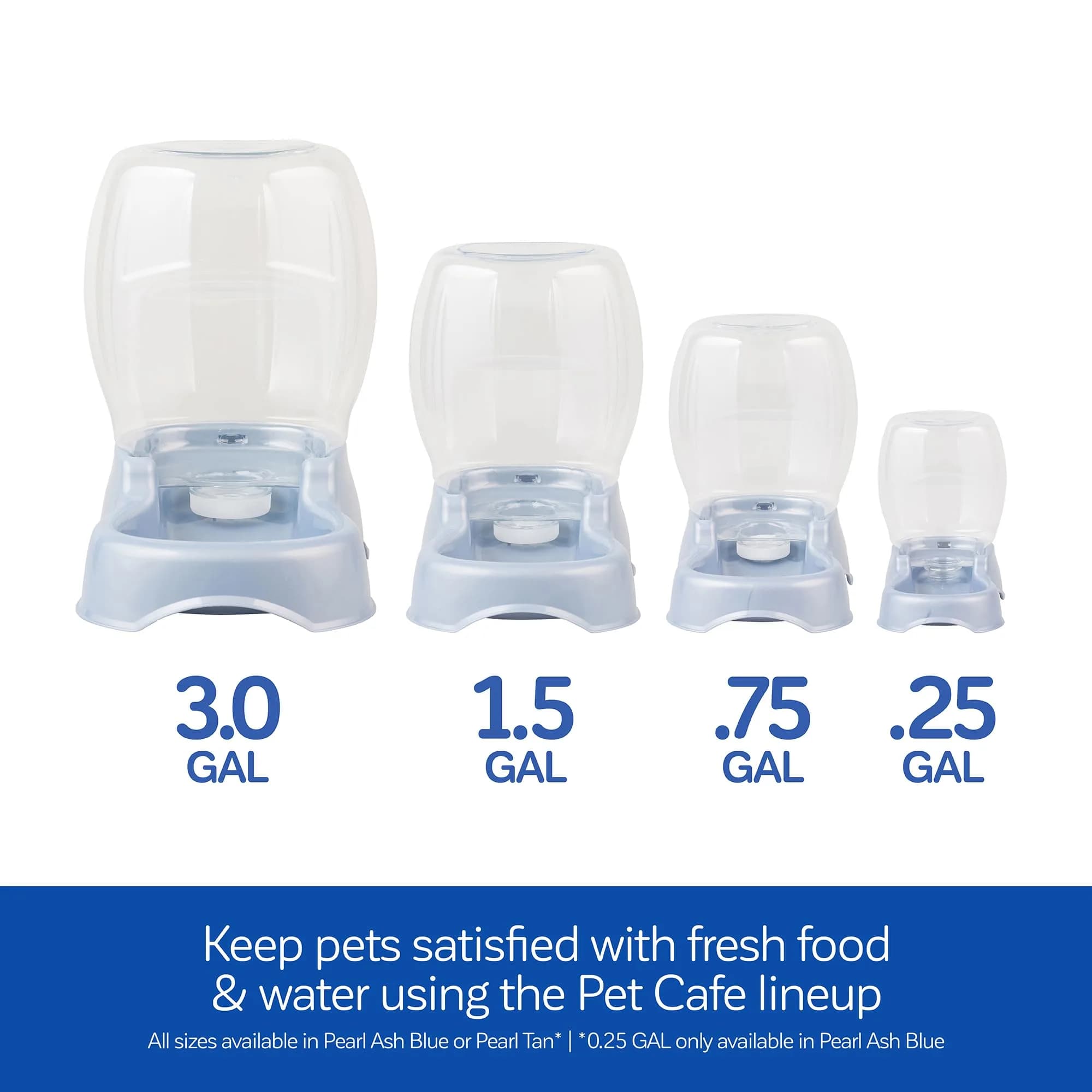 Petmate Pet Cafe Water Dispenser XS 0.95L (0.25 GAL) Pearl Ash Blue | Gravity-Fed Waterer for Cats & Dogs - view 7