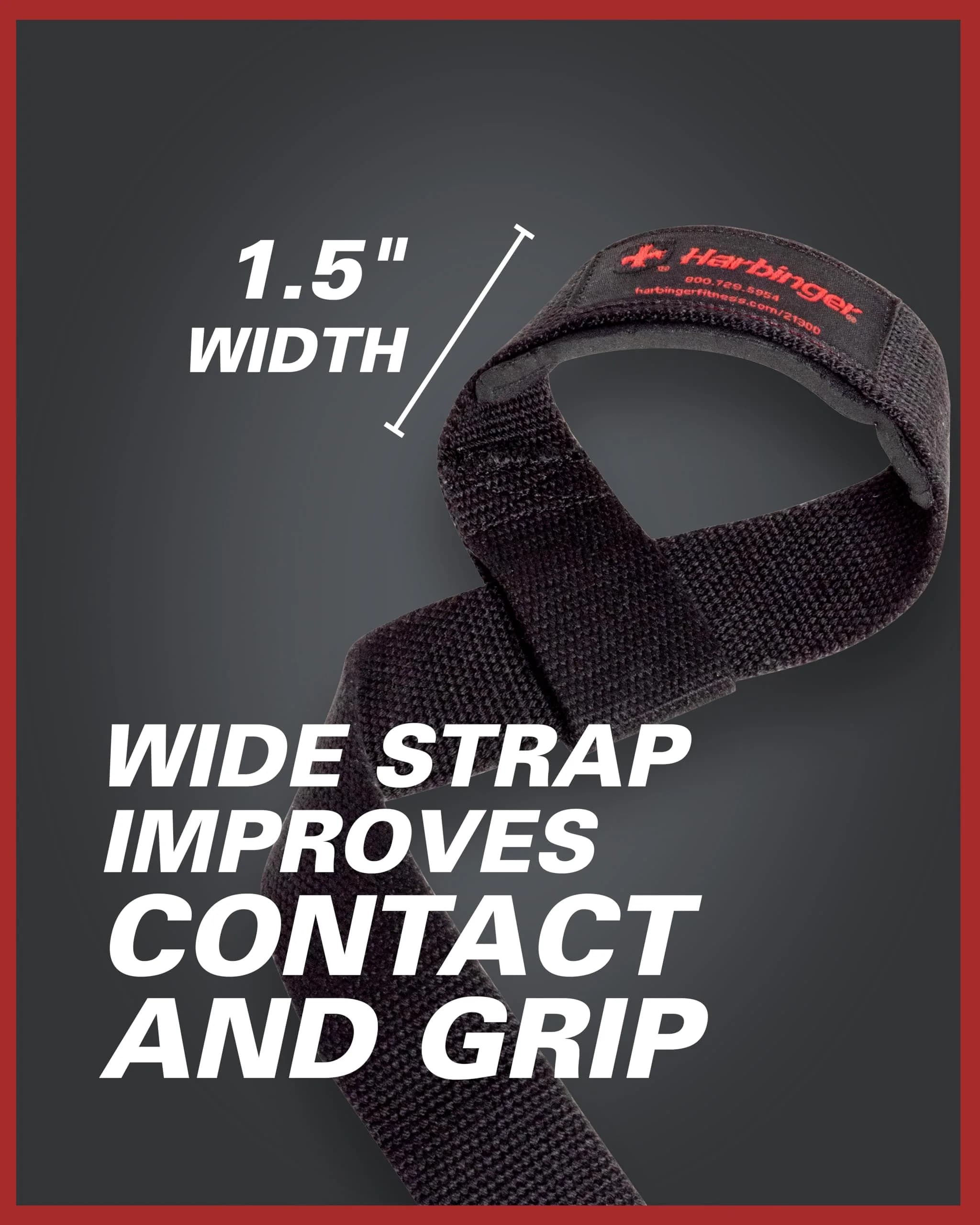 Harbinger Flag Padded Cotton Lifting Straps with NeoTek Cushioned Wrist (Pair) - Secure Grip for Heavy Lifts - view 4