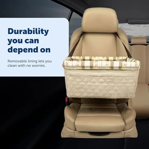 PetSafe Happy Ride Quilted Booster Seat - Dog Booster Seat for Cars, Trucks and SUVs - Easy to Adjust Strap - Durable Padded Liner is Machine Washable and Easy to Clean - Large thumbnail 8