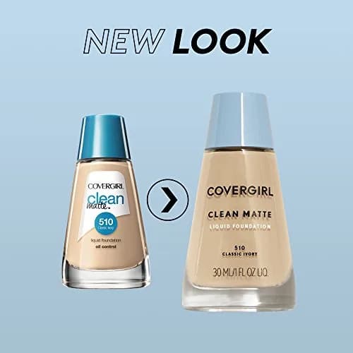 COVERGIRL Clean Matte Liquid Foundation WARM BEIGE 1 oz | Oil-Free, Shine Control for Oily Skin thumbnail 2