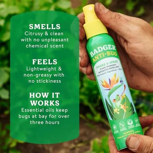 Badger Natural 4 fl oz (118 ml) Insect Repellent Spray | Family Friendly, DEET-Free Mosquito Protection thumbnail 5
