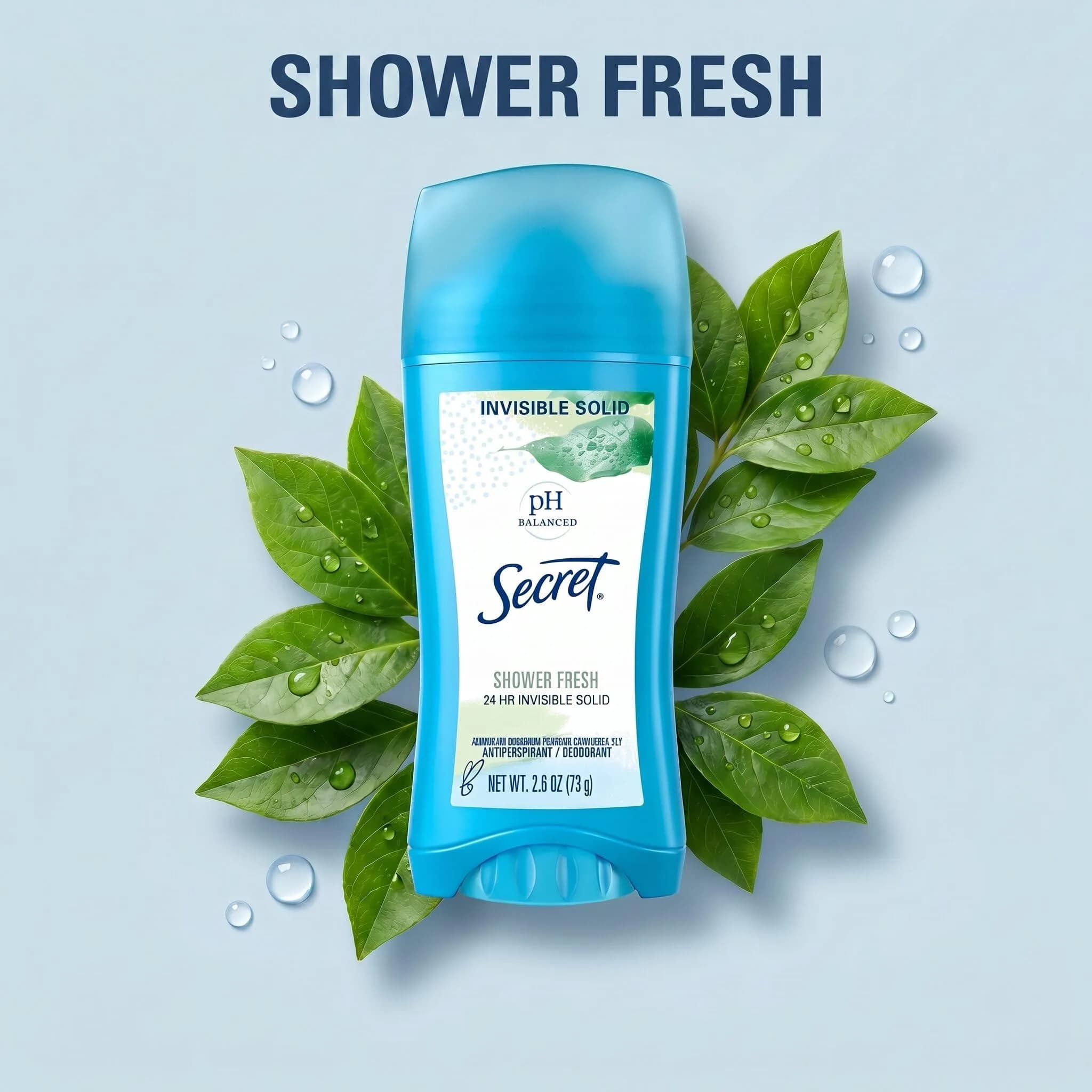 Secret Shower Fresh Invisible Solid Antiperspirant for Women, 2.6 oz (Pack of 2) | 24hr Sweat & Odor Protection - view 7