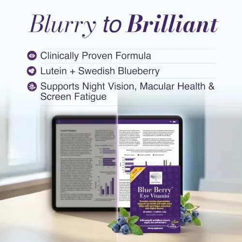 NEW NORDIC Blue Berry Eye Vitamin Supplement Daily Vision Support - 60 Ct. thumbnail 2
