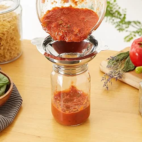 RSVP International Endurance Wide Mouth Canning Funnel 2.75" (7cm) | Non-Reactive 18/8 Stainless Steel thumbnail 5