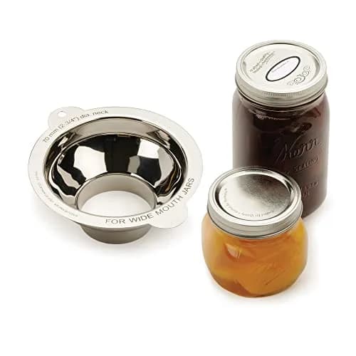RSVP International Endurance Wide Mouth Canning Funnel 2.75" (7cm) | Non-Reactive 18/8 Stainless Steel thumbnail 2