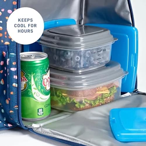 Fit & Fresh 4 Pack Slim Ice Packs | Space Saving Reusable Ice for Lunch & Coolers thumbnail 5