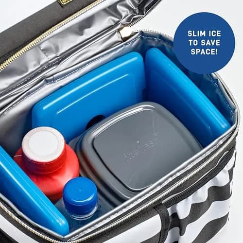 Fit & Fresh 4 Pack Slim Ice Packs | Space Saving Reusable Ice for Lunch & Coolers thumbnail 6