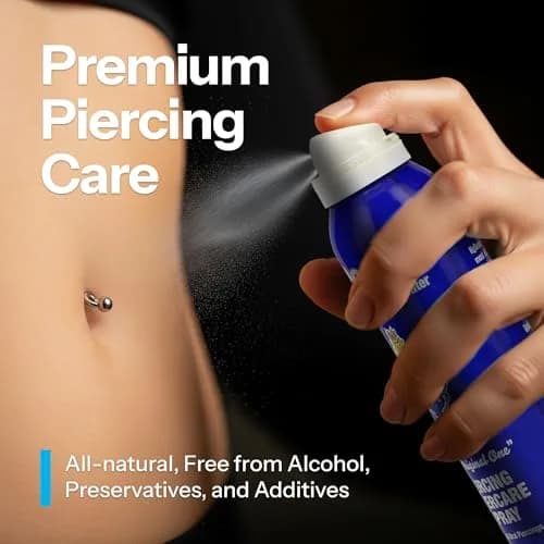 H2Ocean Piercing Aftercare Spray Blue Sea Salt 44ml (1.5 Fl Oz) | Sterile Saline Solution for Piercings thumbnail 2