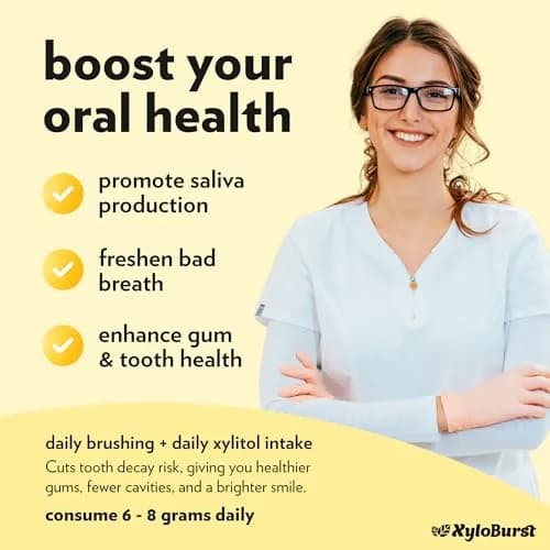 Xyloburst Xylitol Mints Lemon | Sugar Free Breath Freshener for Oral Health, Gluten Free, Vegan, Keto | 200 Count Jar thumbnail 5