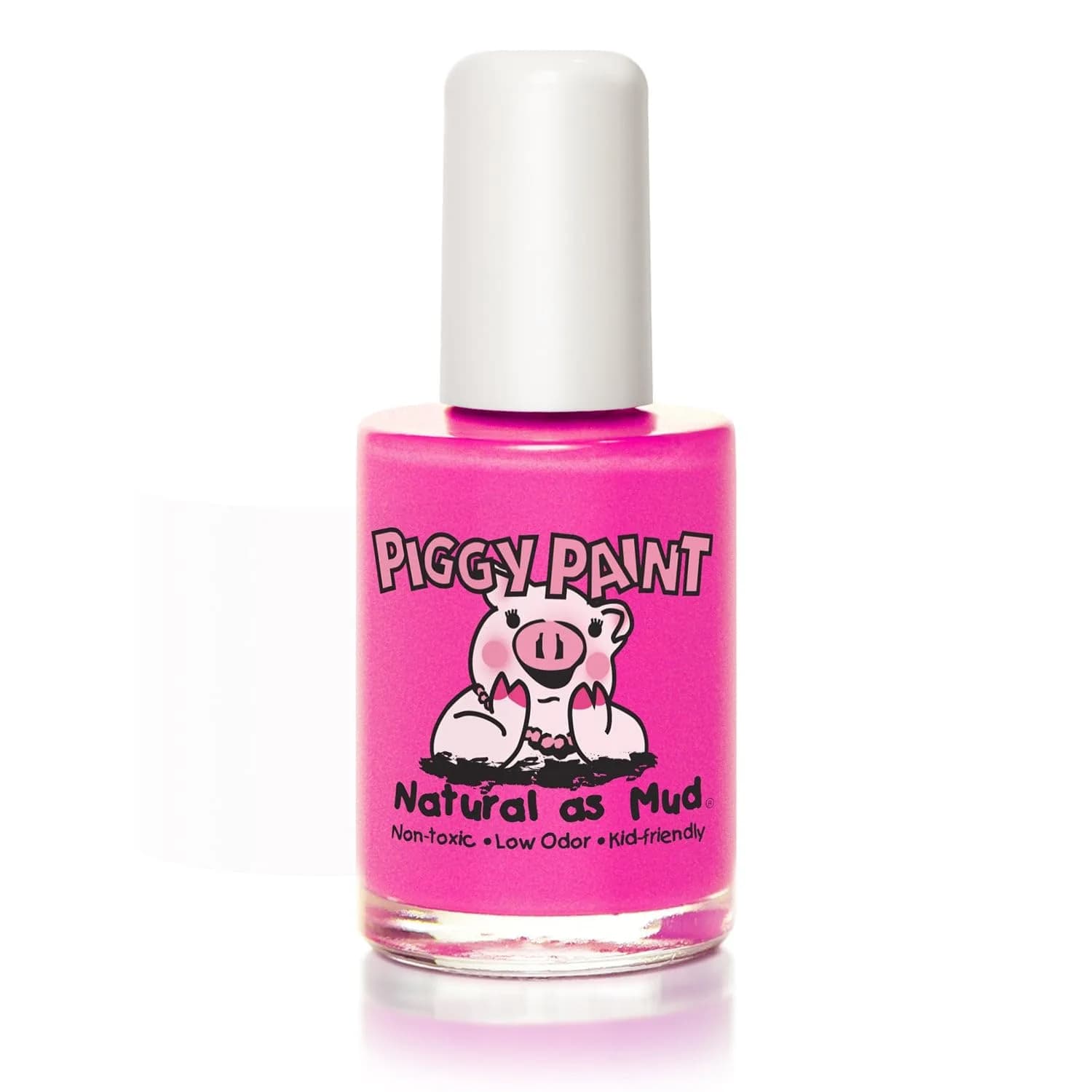 Piggy Paint Nail Polish, Non-Toxic, Natural, Vegan - Neon Pink Shimmer | Safe & Durable for Kids & All Ages — LOL