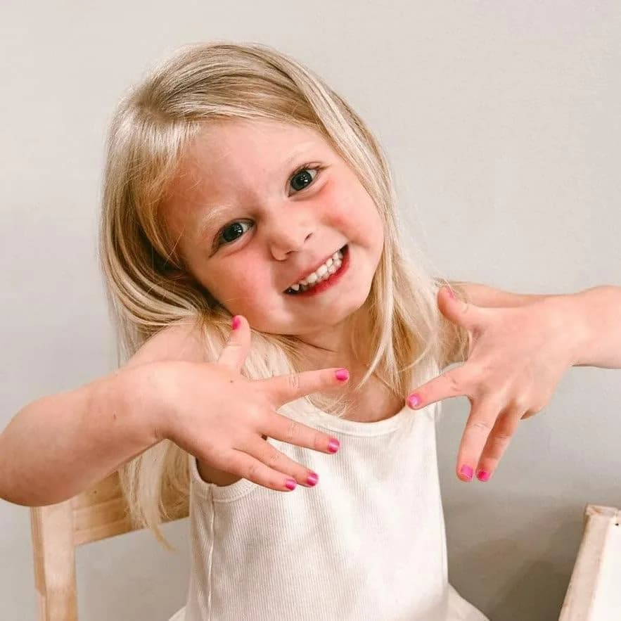 Piggy Paint Nail Polish, Non-Toxic, Natural, Vegan - Neon Pink Shimmer | Safe & Durable for Kids & All Ages thumbnail 6