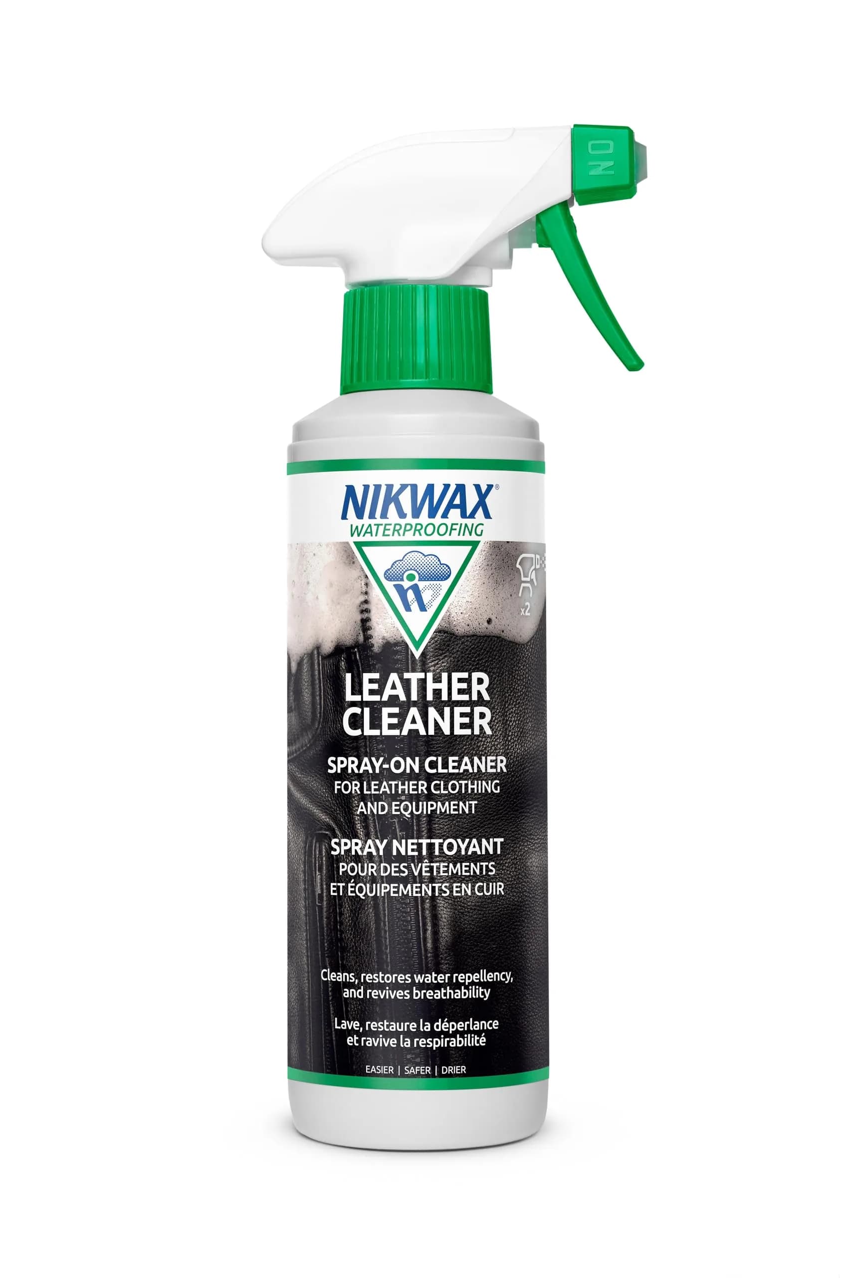Nikwax Leather Cleaner Spray to Clean, Care, Protect & Revitalize Leather Car Interiors, Motorcycle Seats, Jackets, Leather Apparel, Furniture, Shoes, Bags, Purses, Accessories | 10 Fl Oz