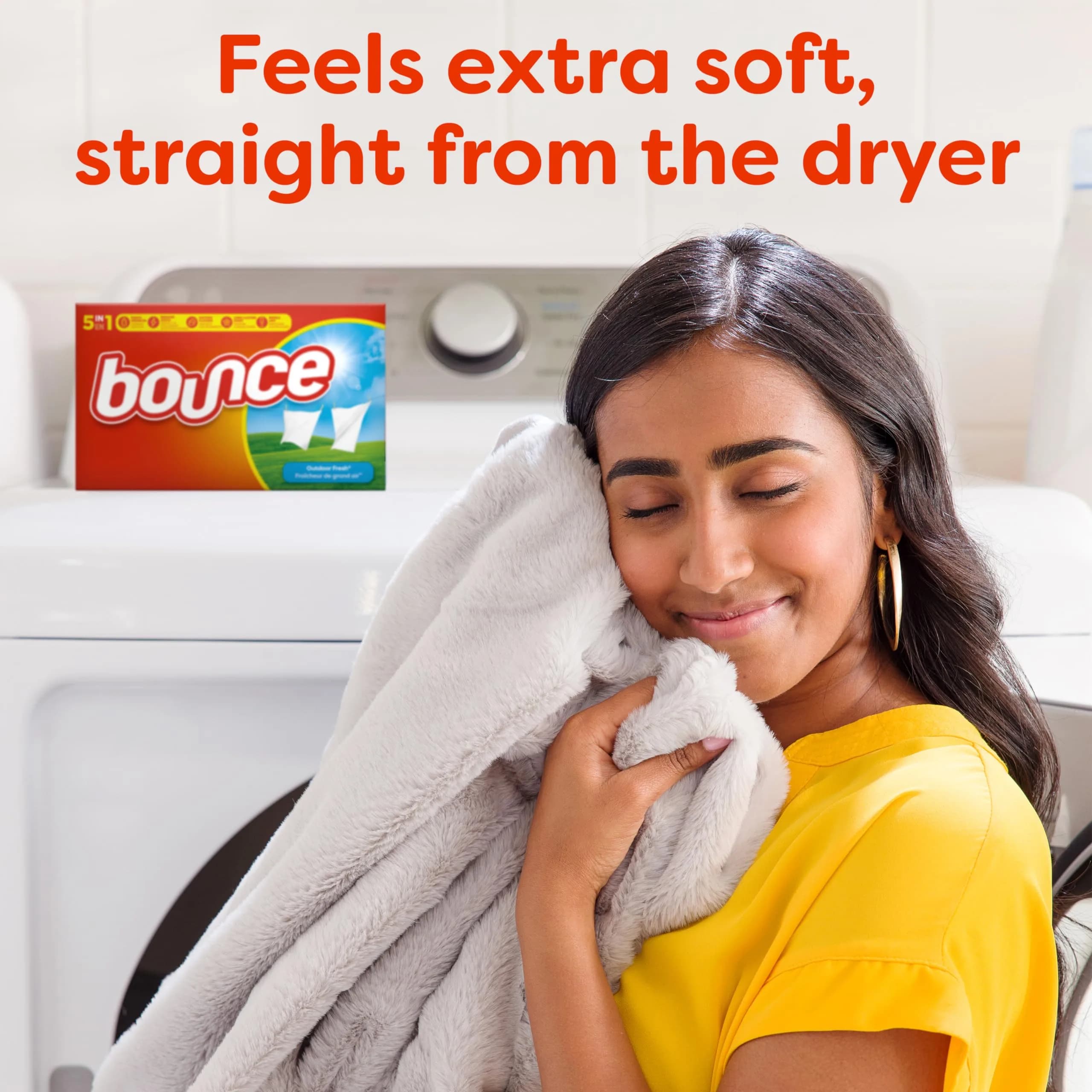 Bounce Outdoor Fresh Scent Fabric Softener Sheets 240 Count | Reduces Static & Wrinkles - view 6