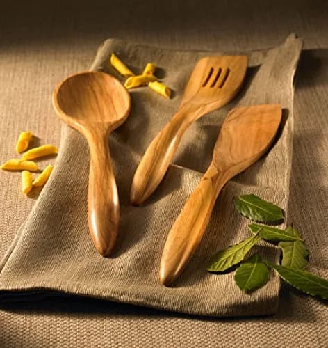 Berard Terra Collection Olive Wood Spatula 31.75 cm (12.5 inches) | Handcrafted French Artisan Kitchen Tool thumbnail 2