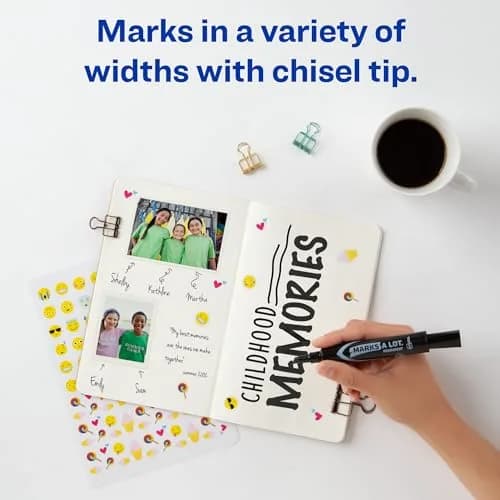 Avery Marks-A-Lot Permanent Marker, Chisel Tip, Water & Wear Resistant, 1 Black Marker (17888) | Versatile & Durable thumbnail 3