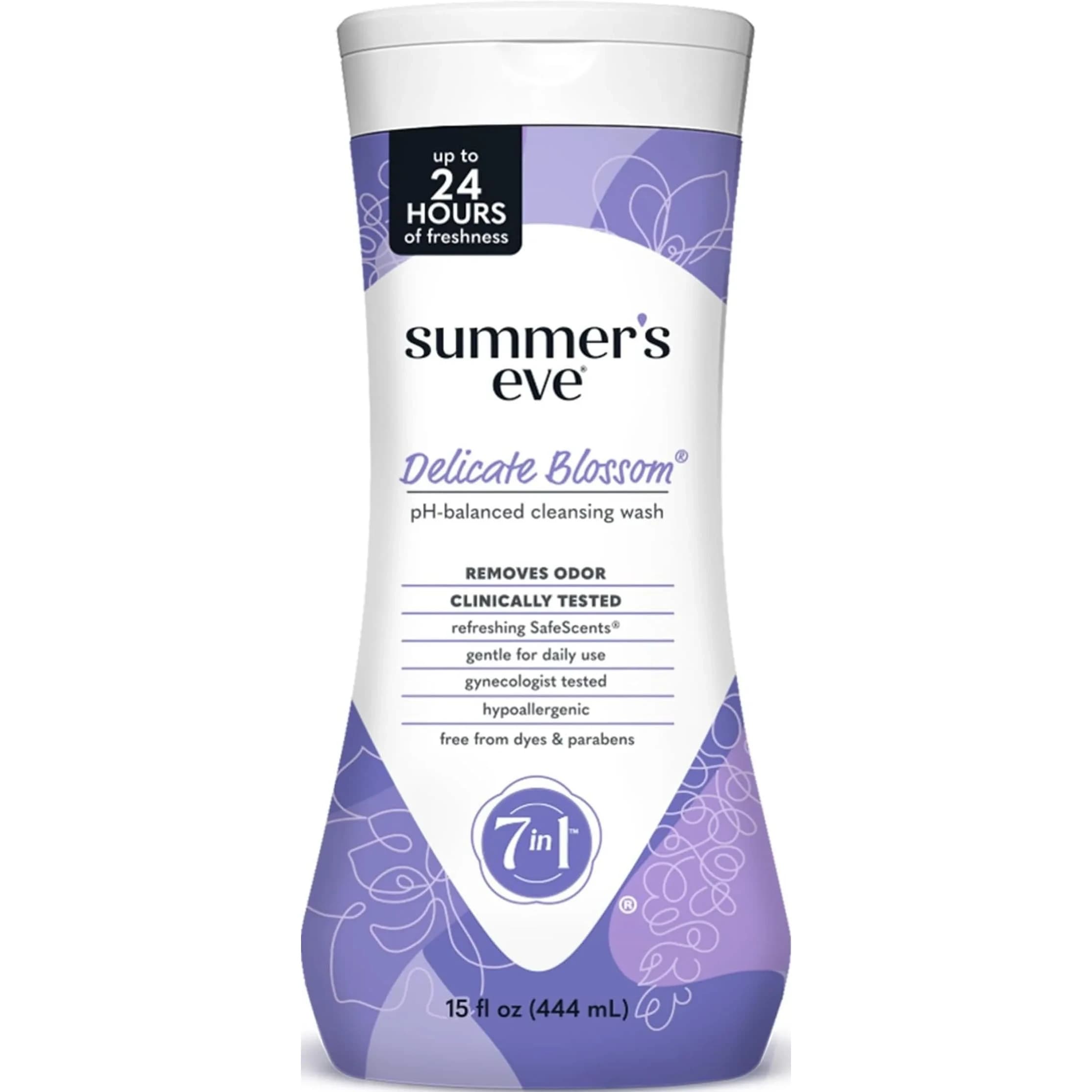 Summer's Eve Delicate Blossom Feminine Wash 443ml (15 Fl Oz) | pH-Balanced for Gentle Daily Cleansing