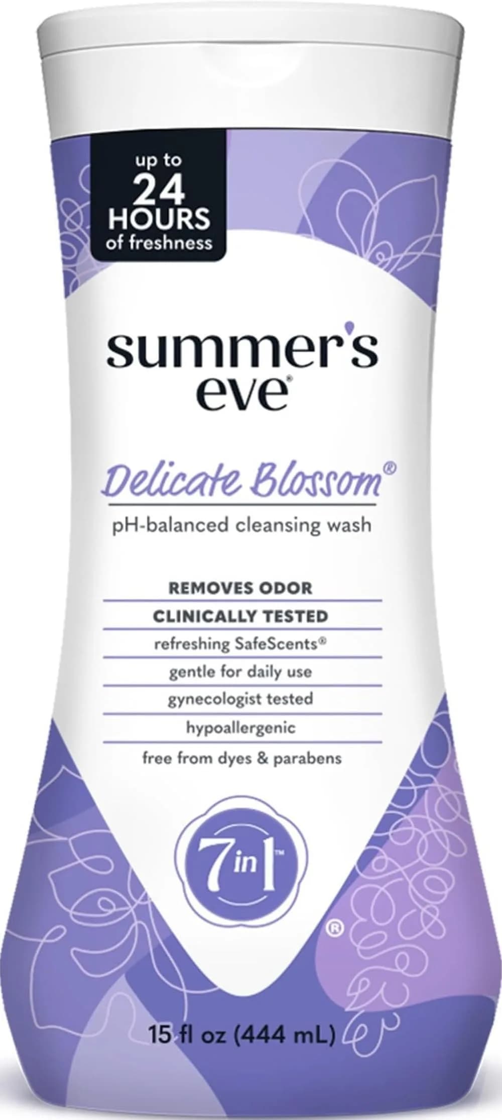 Summer's Eve Delicate Blossom Feminine Wash 443ml (15 Fl Oz) | pH-Balanced for Gentle Daily Cleansing — Delicate Blossom