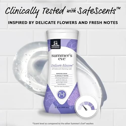 Summer's Eve Delicate Blossom Feminine Wash 443ml (15 Fl Oz) | pH-Balanced for Gentle Daily Cleansing thumbnail 4