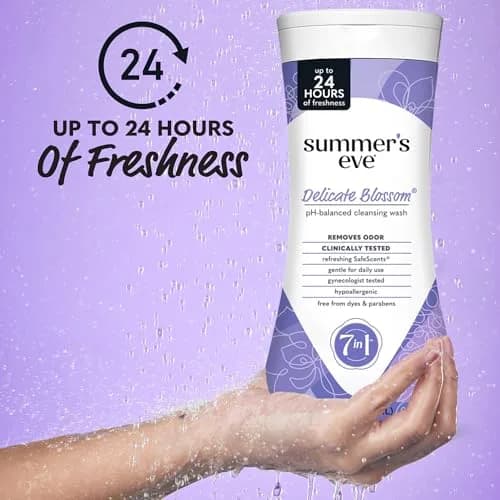 Summer's Eve Delicate Blossom Feminine Wash 443ml (15 Fl Oz) | pH-Balanced for Gentle Daily Cleansing thumbnail 2