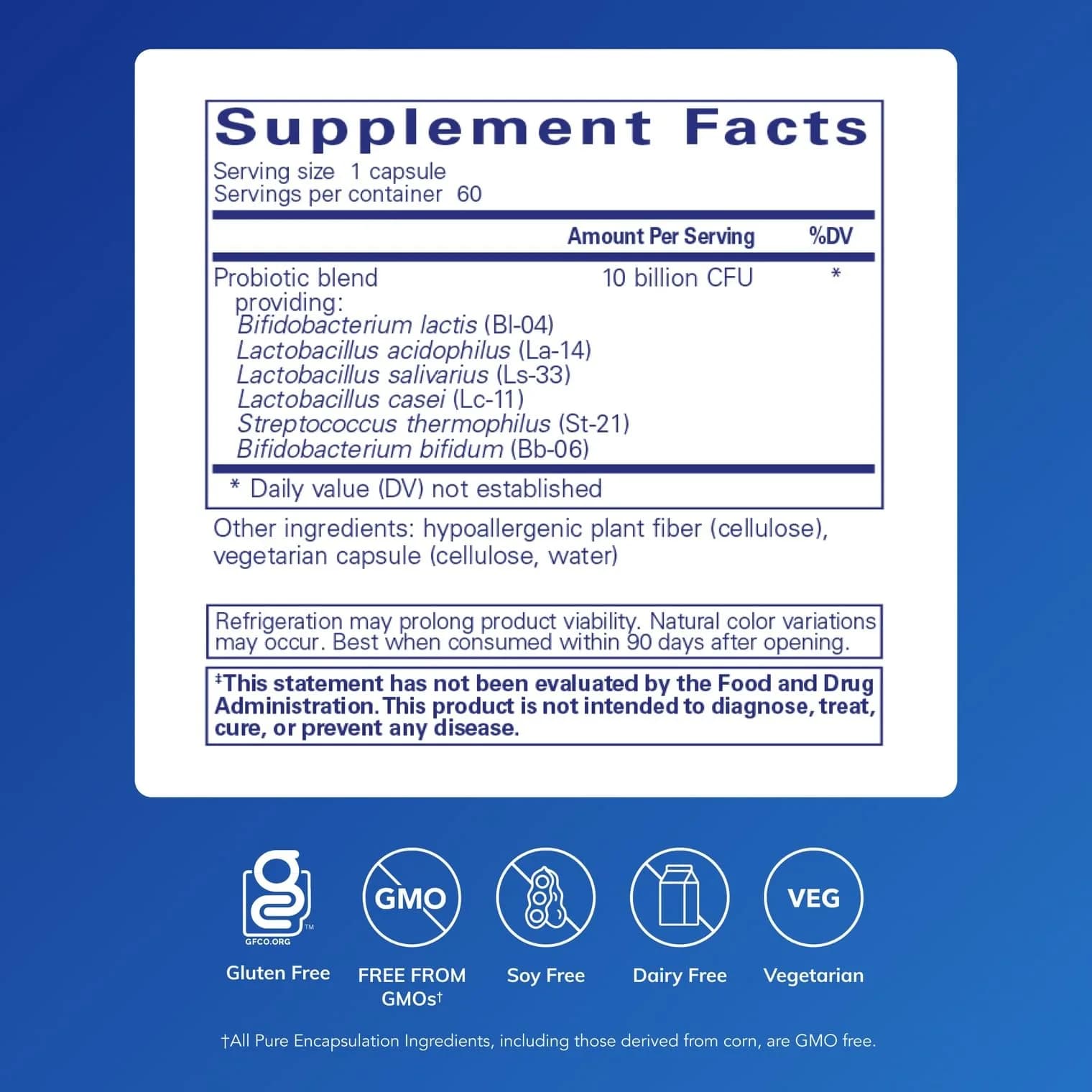 Pure Encapsulations Probiotic G.I. 60 Capsules | Supports Healthy Immune Balance in the G.I. Tract - view 2