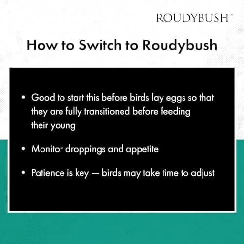 RoudyBush Senior Diet Bird Food, Medium Pellets 44 oz | Supports Mature Birds' Nutrition thumbnail 7