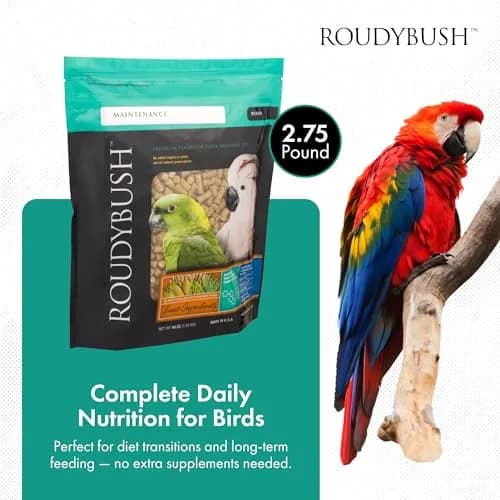 RoudyBush Senior Diet Bird Food, Medium Pellets 44 oz | Supports Mature Birds' Nutrition thumbnail 2