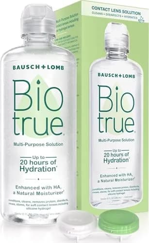 Biotrue Multi-Purpose Contact Lens Solution 296ml (10 fl oz) with Case | FDA Approved & pH Balanced for All-Day Comfort thumbnail 1