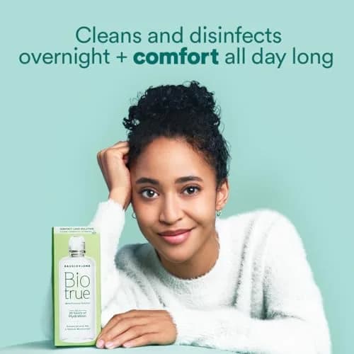 Biotrue Multi-Purpose Contact Lens Solution 296ml (10 fl oz) with Case | FDA Approved & pH Balanced for All-Day Comfort thumbnail 2