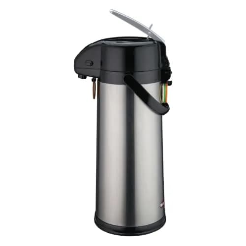 Winco 3 L Stainless Steel Airpot | Commercial Grade, 10hr Heat Retention, Dishwasher Safe thumbnail 1