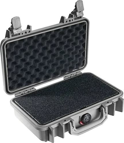 Pelican 1170 Hard Pistol Case with Foam (Silver) | Watertight, Crushproof, Dustproof thumbnail 2