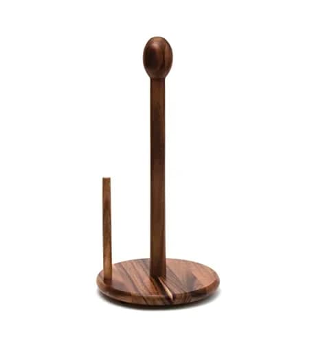 Lipper International Acacia Wood Standing Paper Towel Holder 7-1/8" x 14-1/4" | Durable Kitchen Organizer thumbnail 1