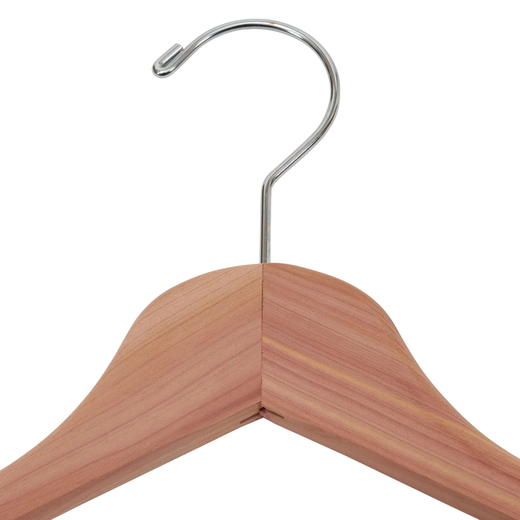 Household Essentials CedarFresh Red Cedar Wood Clothes Hangers with Swivel Hook - Set of 4 | Protects Garments Naturally - view 6